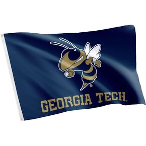 Desert Cactus Georgia Tech Flag Yellow Jackets GT Institute of Technology Flags Banners 100% Polyester Indoor Outdoor 3x5 Flag (Style 3)
