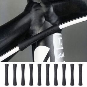 10 Pieces Bicycle Frame Protection Protector Rubber Sleeve for Shifter Brake Cable