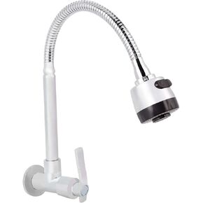 G1/2in 22-30mm Single Cold Type Water Faucet 360°Rotatable Wall Mount Faucet Faucet for Kitchen Sink, Bathroom Vanities