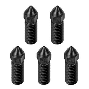 Creality K1 Nozzle Kit Official 5pcs 3D Printer Hardened Steel Nozzles 0.4mm High-Speed Printing and High Flow Extruder Nozzles for Creality K1 CR-M4 CR-10 SE Ender 3 V3 KE 3D Printers