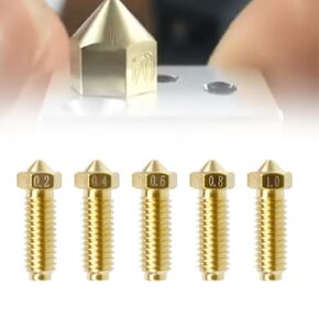 3D Printer Nozzle 0.4MM/ 1.75MM High for Anycubic Kobra 2 series, 3D Printer Parts 3D Printer Brass Nozzles kit (5 Pcs)