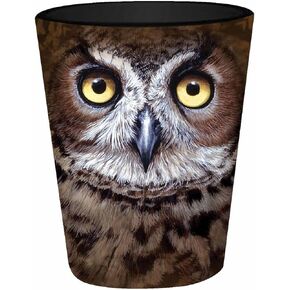JUST FUNKY Owl Face 2oz Shot Glass