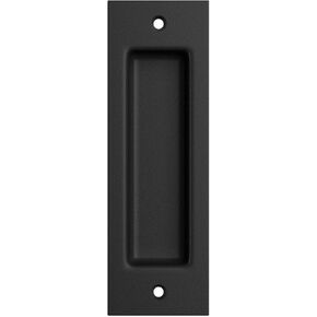 SMARTSTANDARD Barn Door Handles, Flush Pull 6 1/2" Matte Black Frosted Handle, Recessed Invisible Flat Finger Pull, Sliding Barn Door Hardware
