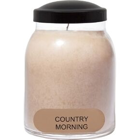 A Cheerful Giver — Country Morning - 34oz Papa Scented Candle Jar with Lid - Keepers of the Light - 155 Hours of Burn Time, Gift for Women, Brown