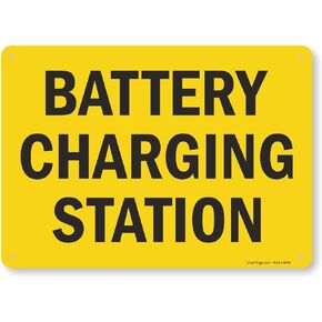 SmartSign - S-0222-PL-14 "Battery Charging Station" Sign | 10" x 14" Plastic