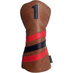 Golf Club Head Covers Driver 3 5 Hybrid Headcover Headcover or 3pcs Set Golf Headcovers 1 3 X Premium PU Leather Brown Color Golf Headcovers for Golf ClubsMen Golfer