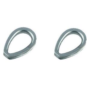 US STAINLESS 2 Pieces Stainless Steel 316 5/16" (8mm) Wire Rope Thimble Casting with Closed End Marine Grade for rope size 5/16"