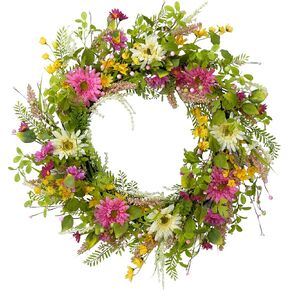 Puleo International 28" Artificial Floral Spring Door Wreath, Multicolor (2612-W30)
