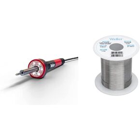 Weller 30W/120V Soldering Iron, LED Halo Ring - WLIR3012A with Weller Solder Wire, Dia: 0.5 mm / 0.020 in, Wt: 100 g / 3.527 oz, Alloy Sn60Pb40,