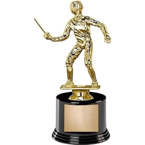 Crown Awards 7.5" Sports Fencing Award On Round Trophy Base