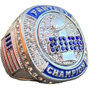 2023 Premium Silver Tone Fantasy Football Championship Trophy Ring Award Medal for Fantasy Football League Champion