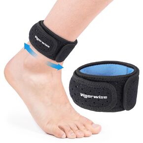 Achilles Tendonitis Brace, 1Pcs Adjustable Achilles Ankle Strap for Men Women, Blue Ankle Brace with Silicone Pad for Achilles Pain, Running, Cycling, Hiking, Sports