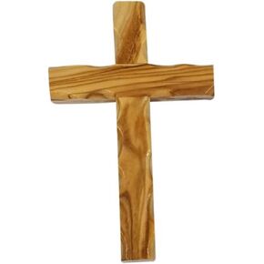 Olive Wood Catholic Cross (6")