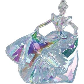 Enesco FACETS Disney Cinderella Twirling Ball Gown Figurine, 2.56 Inch, Clear