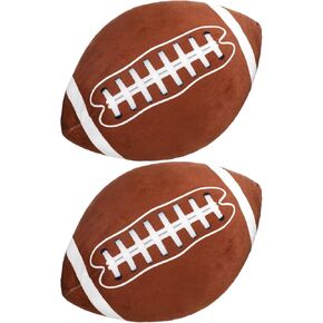 Bencailor 2 Pcs Christmas Football Pillows 9.84 x 13.78 Inch Soft Fluffy Stuffed Football Plush Pillow Football Shaped Sports Pillows for Room Bedroom Decorations Birthday Party Decor