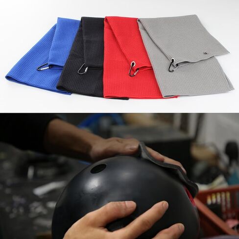 4 قطع منشفة بولينج، منشفة كرة بولينج، منشفة بولينج مرحة، ملحقات بولينج للرجال، ملحقات بولينج للنساء، هدية بولينج، منشفة بولينج مع 3 حلقات، منشفة بولينج بمشبك in Kuwait