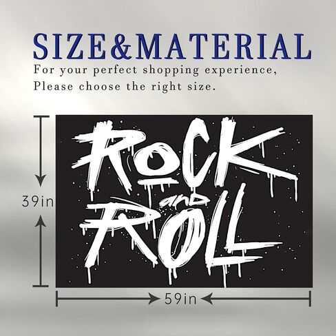نسيج JXJV Rock And Roll، نسيج الفرقة، نسيج العلم الفني، ديكورات حفلات الروك آند رول، غرفة النوم، غرفة المعيشة، ديكور صالة النوم المشتركة، ديكورات الحفلات المعلقة على الحائط الصخري (59 بوصة × 39 بوصة) in Saudi Arabia