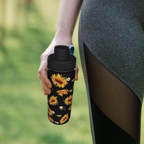 Cerburny Water Bottle Sunflower 18 oz Stainless Steel Insulated Bottles With Lid Wide Mouth Gym Sports Water Jug For Women Mom Mother in Saudi Arabia