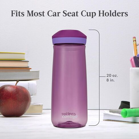 Contigo Kids’ Micah Water Bottle with Leak-Proof Lid, 20oz, Blue Raspberry/Blueberry in Saudi Arabia