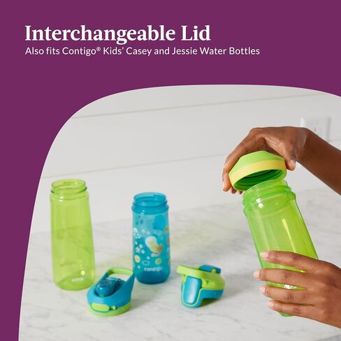 Contigo Kids’ Micah Water Bottle with Leak-Proof Lid, 20oz, Blue Raspberry/Blueberry in Saudi Arabia