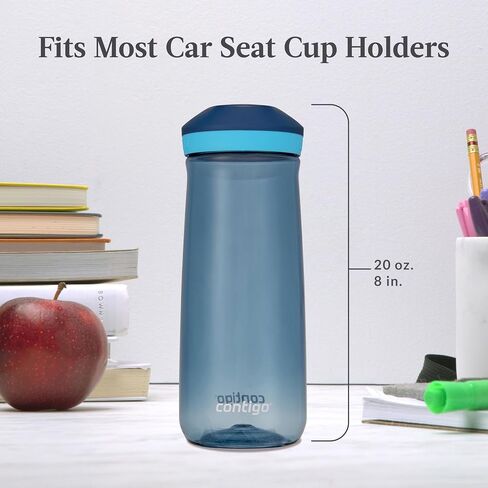 Contigo Kids’ Micah Water Bottle with Leak-Proof Lid, 20oz, Blue Raspberry/Blueberry in Saudi Arabia