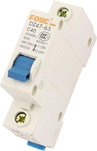 قاطع دائرة Uxcell AC 230/400V 40A 1 Pole للحماية من التحميل الزائد MCB DZ47-63-C40 in Saudi Arabia