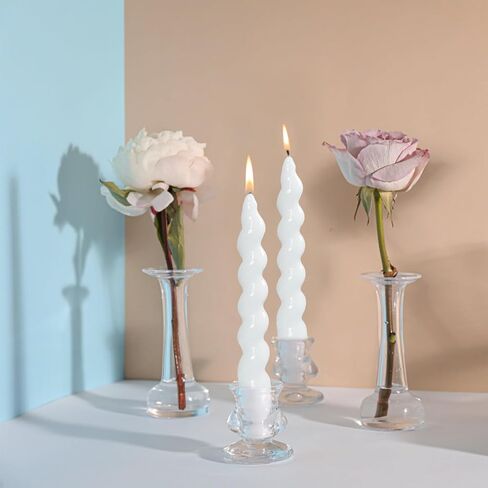 Spiral Taper Candle H7.8inch,Set of 2 Tapered Candles, Smokeless,Long Candle,Conical Stick Candles, Home Dinner, Party, Wedding, Halloween, Christmas (2, red, 2pc20cm) in Kuwait