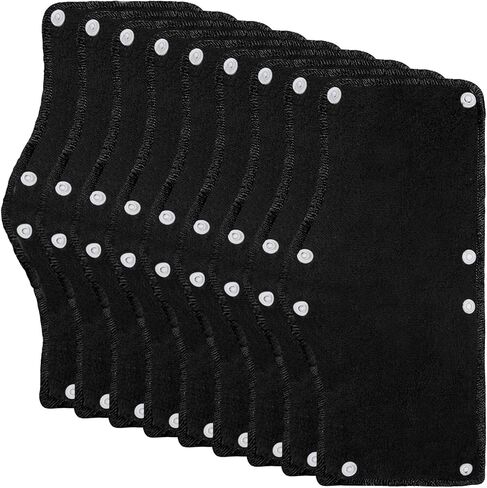 Ruisita 9 Pack Black Hard Hat Sweatband Cotton Terry Sweatband with Liner Snap Washable Hard Hat Accessories (9, Black) in Saudi Arabia