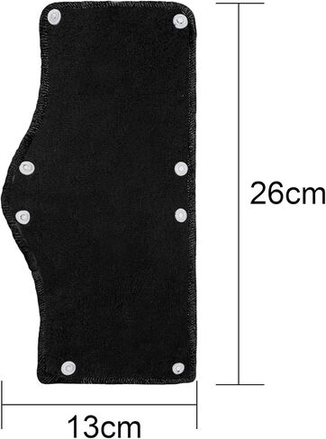 Ruisita 9 Pack Black Hard Hat Sweatband Cotton Terry Sweatband with Liner Snap Washable Hard Hat Accessories (9, Black) in Saudi Arabia