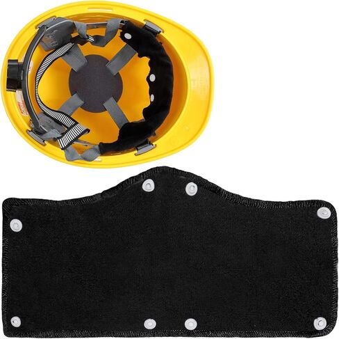 مجموعة من 9 قطع من عصابة الرأس ذات القبعة الصلبة السوداء من Ruisita من قطن تيري مع ملحقات قبعة صلبة قابلة للغسل وبطانة (9، أسود) in Kuwait