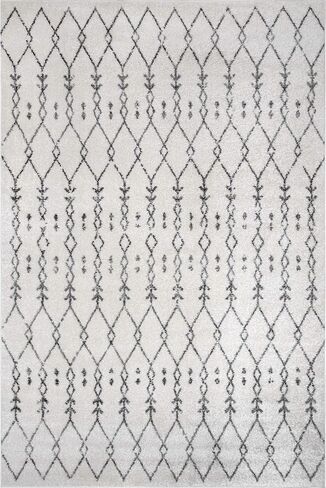 nuLOOM Mila Moroccan Diamond Area Rug, 5x8, Off-white in Saudi Arabia