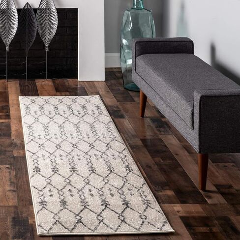 nuLOOM Mila Moroccan Diamond Area Rug, 5x8, Off-white in Saudi Arabia