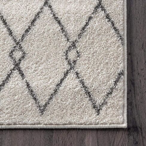 nuLOOM Mila Moroccan Diamond Area Rug, 5x8, Off-white in Saudi Arabia