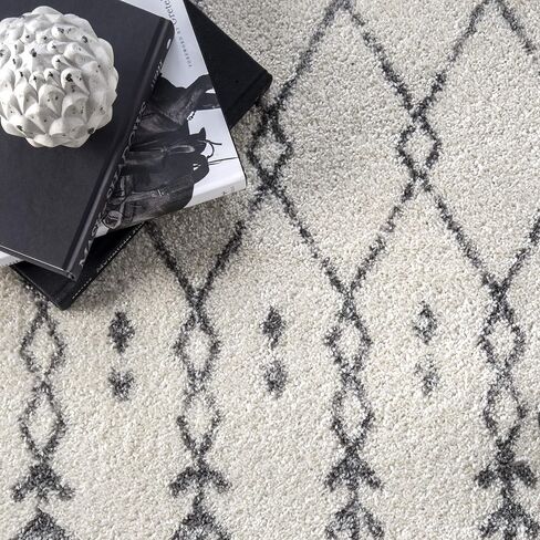 nuLOOM Mila Moroccan Diamond Area Rug, 5x8, Off-white in Saudi Arabia