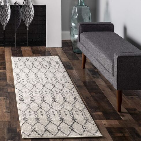 nuLOOM Mila Moroccan Diamond Area Rug, 5x8, Off-white in Saudi Arabia