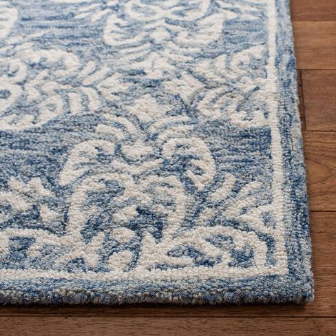 SAFAVIEH Micro-Loop Collection Runner Rug - 2'3" x 7', Silver & Ivory, Handmade Trellis Wool, Ideal for High Traffic Areas in Living Room, Bedroom (MLP515G) in Saudi Arabia