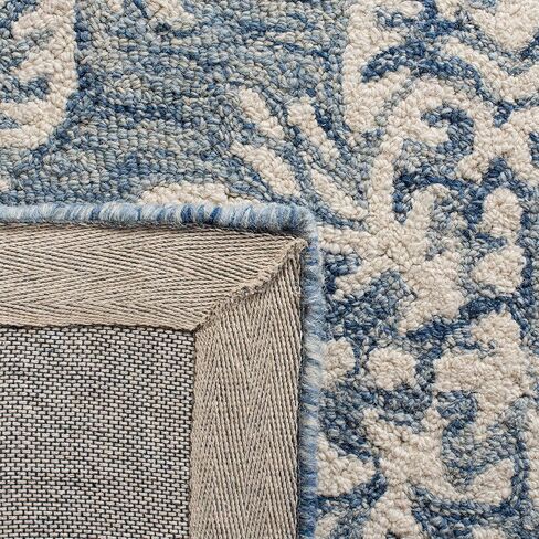 SAFAVIEH Micro-Loop Collection Runner Rug - 2'3" x 7', Silver & Ivory, Handmade Trellis Wool, Ideal for High Traffic Areas in Living Room, Bedroom (MLP515G) in Saudi Arabia