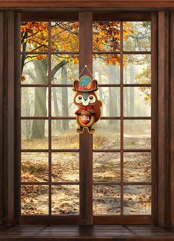 WaaHome سقوط التماثيل الزينة للمنزل، مزرعة تقع في الحب علامة اكليلا من الزهور لديكور الباب الأمامي، خريف الخريف ترحيب ديكور علامة شماعات للمنزل جدار باب الشرفة زينة عيد الشكر in Kuwait