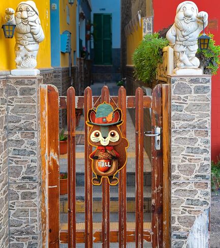 WaaHome سقوط التماثيل الزينة للمنزل، مزرعة تقع في الحب علامة اكليلا من الزهور لديكور الباب الأمامي، خريف الخريف ترحيب ديكور علامة شماعات للمنزل جدار باب الشرفة زينة عيد الشكر in Kuwait