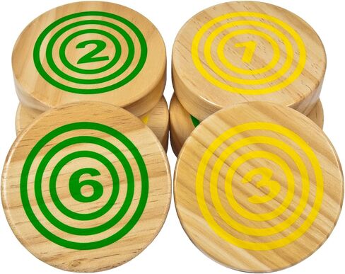 حزمة توسيع لعبة Rollors Backyard (الأقراص فقط) - ممتعة لجميع الأعمار والعائلات - التخييم، الحفلات، حفلات الشواء، النزهات - لعبة ساحة خشبية الكل في واحد تجمع بين حدوة الحصان والبوتشي والبولينج in Saudi Arabia