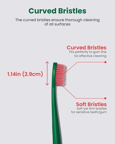 Euthymol Whitening Toothbrush (Pink, 6 Count) - Premium Soft Dual-Tension Bristles. Advanced Plaque Removal, Stain Reduction. in Saudi Arabia