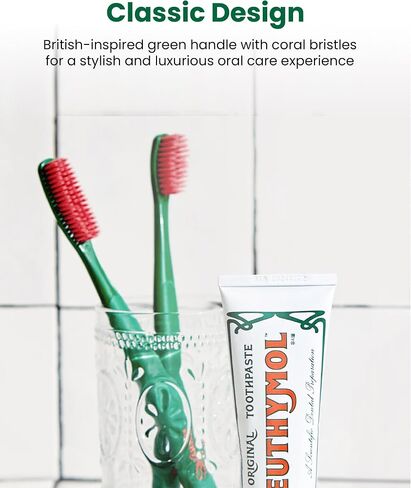 Euthymol Whitening Toothbrush (Pink, 6 Count) - Premium Soft Dual-Tension Bristles. Advanced Plaque Removal, Stain Reduction. in Saudi Arabia