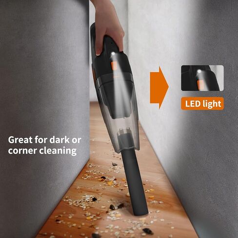 GV02 Handheld Cordless Vacuum, 10000PA Powerful Suction Hand Held Vacuum Cleaner for Car, Home & Office, Pet Hair & Cat Litter Cleaning, 2 Speed with LED Lights, Blue-2Pcs in Saudi Arabia