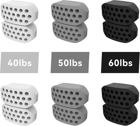 12PCS Adjustable Resistance Rubber Jaw Exerciser for Strength Training of Face, Neck, and Jawline in Saudi Arabia