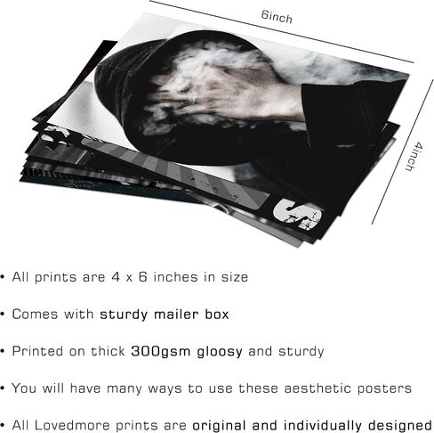 Photo Collage Kit Gloomy for Wall, 100 Pictures Black and White Aesthetic Posters for Wall Decor | Dark Academia Retro Decor for Bar in Saudi Arabia