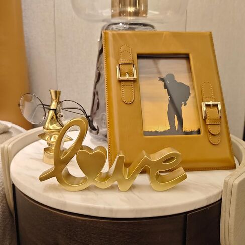 تمثال الحب النصي، علامة طاولة الحب ديكور ذهبي، ديكور منزلي لطاولة قائمة بذاتها، ديكور زفاف، ديكور غرفة المعيشة، هدية لعيد الحب، الذكرى السنوية، ديكور حفل خطوبة الزفاف in Kuwait