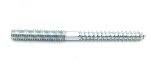 Hanger Bolt M8x100 Silvery Double Headed Bolt Self-Tapping Screw with Hexagon for Furniture 12Pcs in Saudi Arabia