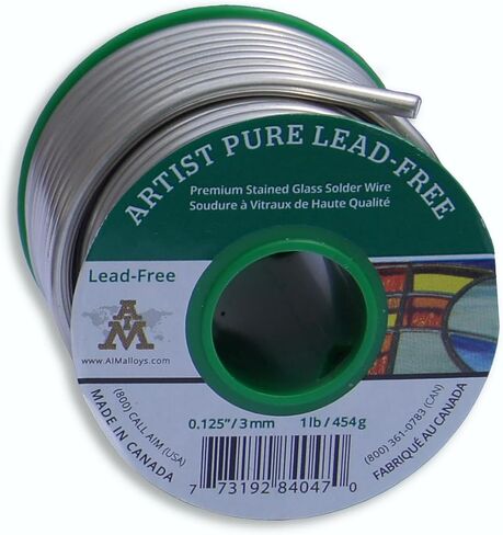AIM Artist Pure 60/40 Stained Glass Solder, 0.125inch, 1lb (3mm / 454g) in Saudi Arabia