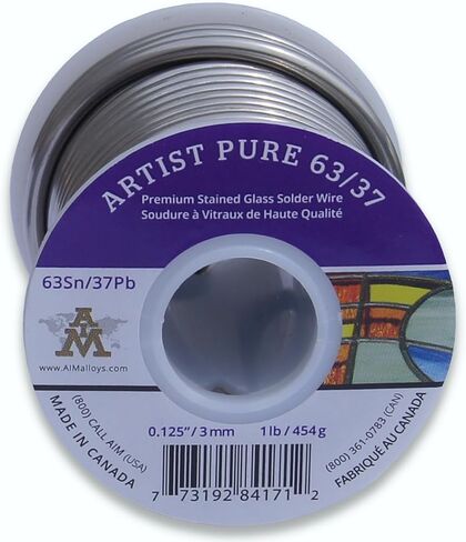AIM Artist Pure 60/40 Stained Glass Solder, 0.125inch, 1lb (3mm / 454g) in Saudi Arabia