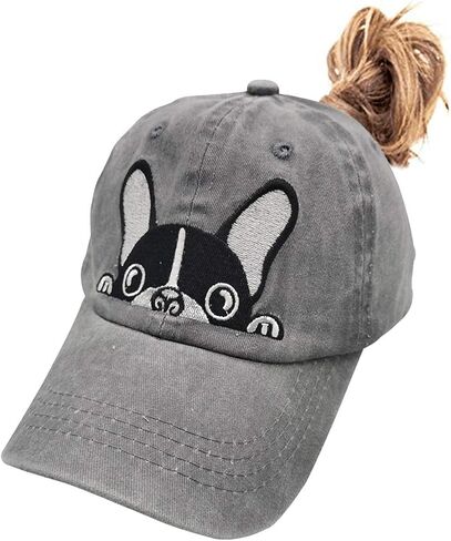 قبعة بيسبول مغسولة ومطرزة للنساء من Boston Terrier in Kuwait